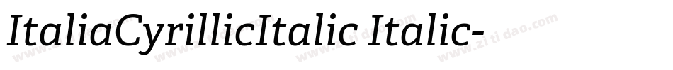 ItaliaCyrillicItalic Italic字体转换